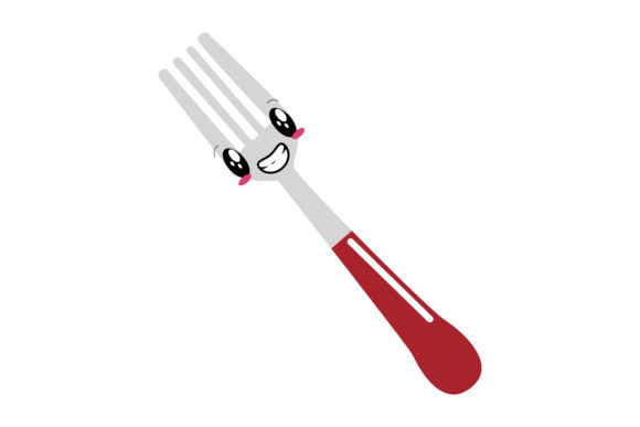 Adding Whimsy to Your Brand with Kawaii Cute Fork Illustrations