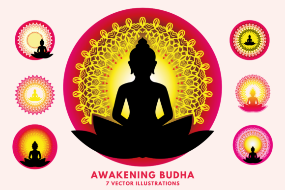 Awakening Budha: Vector Illustrations for Mindful Design