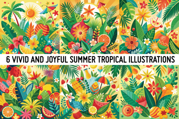 Bring Sunshine to Your Designs with 6 Joyful Summer Tropical Illustrations