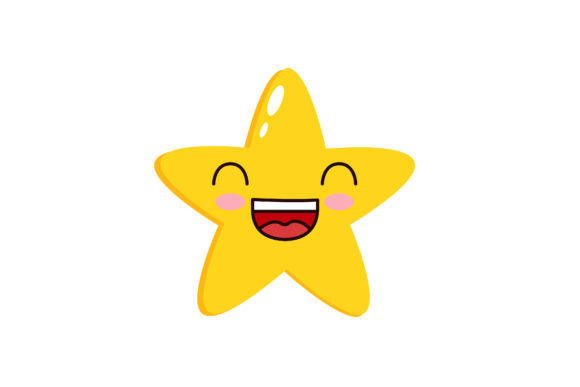 Bringing Playful Charm to Your Projects with Kawaii Cute Star Illustrations