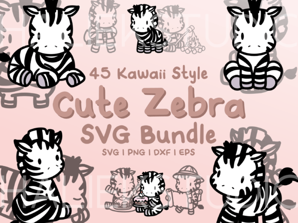 Bringing Whimsy to Life: Using Kawaii Zebra SVG Illustrations
