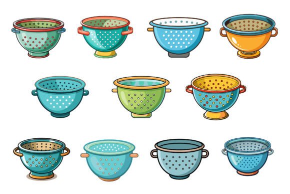 Colander Vector Illustrations Bundle: Your Ultimate Design Asset