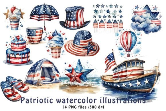 Exploring the Versatility of Patriotic Watercolor Illustrations