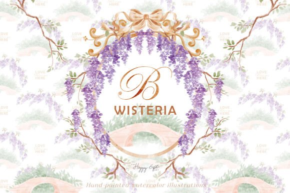Grandmillennial Wisteria Illustrations: A Modern Vintage Asset