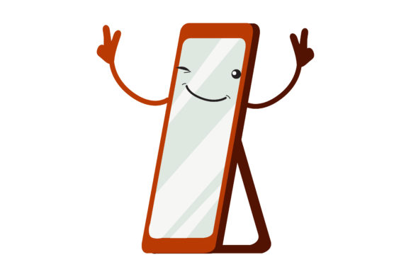 Kawaii Cute Mirror Illustrations: Adorable Vector Assets for Every Designer