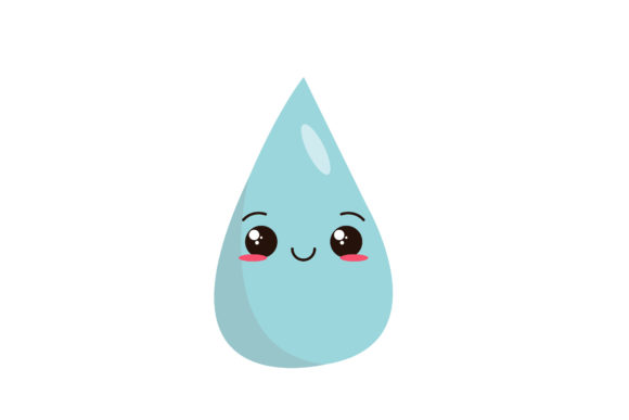 Kawaii Cute Rainwater Illustrations for Charming Design