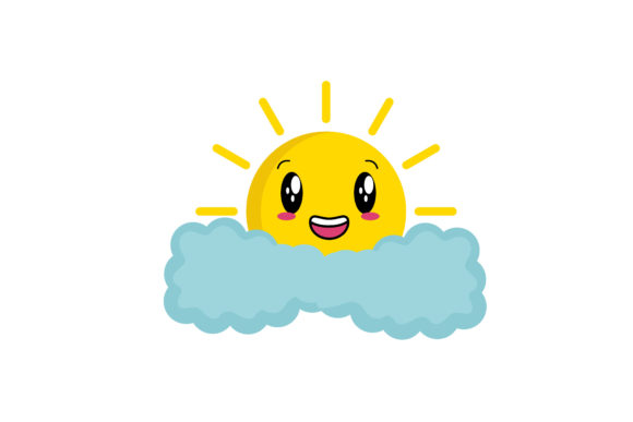 Kawaii Cute Sun with Sky Illustrations: A Guide for Designers