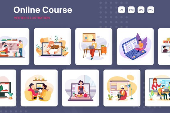 M206 Online Course Illustrations: Versatile Design Assets