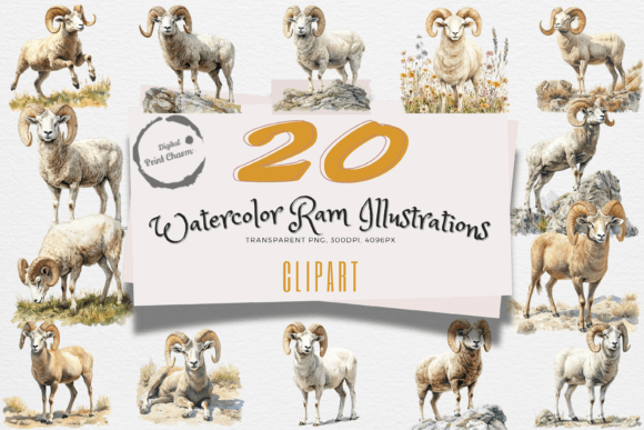Must-Have Realistic Ram Illustrations for Wild Designs