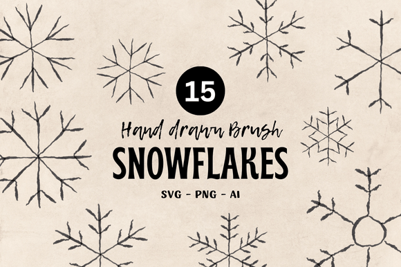 Snowflakes Brush Illustrations: A Designer's Winter Toolkit